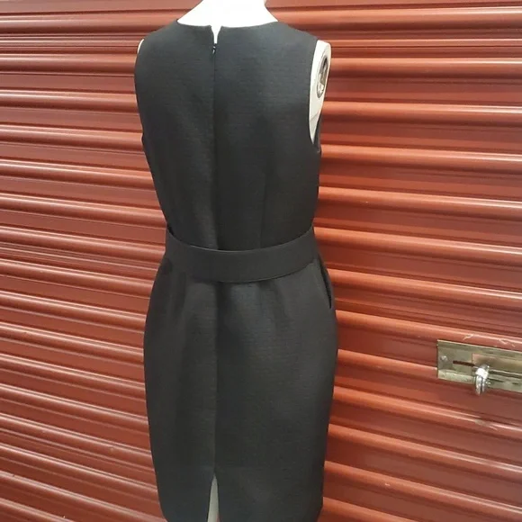 Unger Jet Black Cocktail Dress & Jacket Crop Blazer Size 10 - Picture 12 of 16